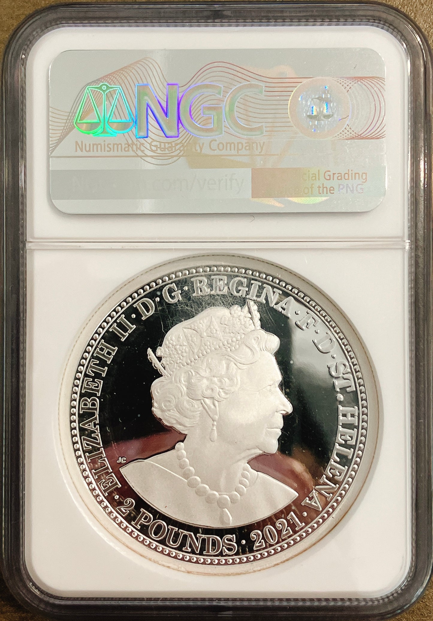 2021年 セントヘレナ「スリー・グレイセス」2ポンド銀貨【PF69UC|NGC鑑定|Three Graces】