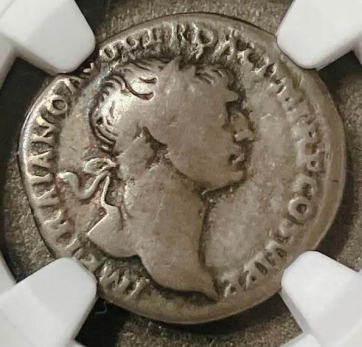 ローマ帝国 トラヤヌス帝 デナリウス銀貨【AD98-117｜NGC VG｜AR Denarius】