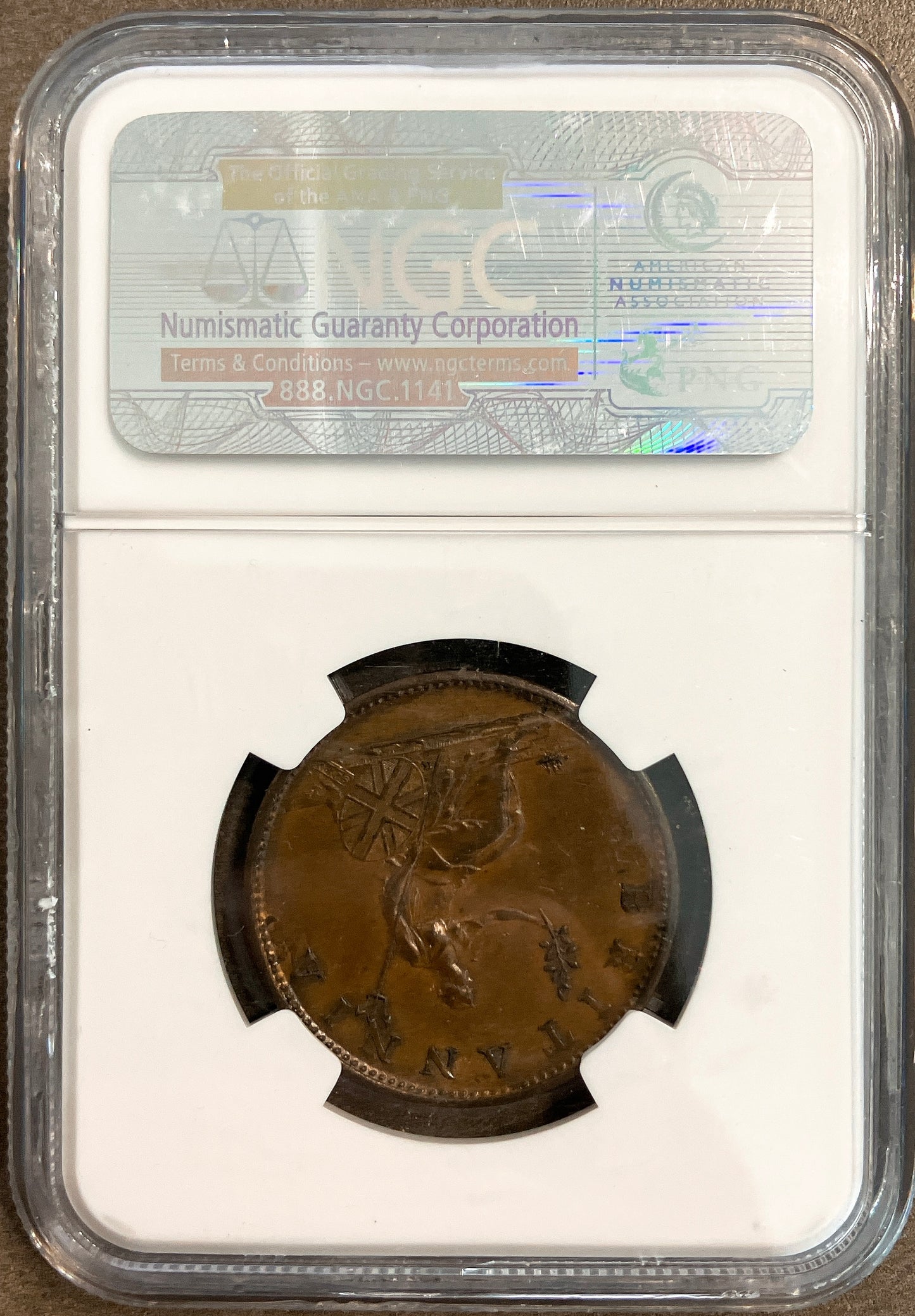 1806年 英国 ジョージ3世 1/2ペニー銅貨【NGC AU58｜最上級保存｜SOHO鋳造】