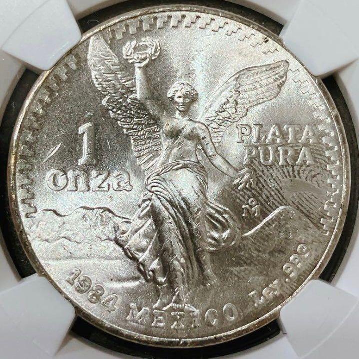 1984年 メキシコ 1オンス銀貨 MS 65 1984年 メキシコ 1オンス銀貨【リベルタッド｜MS65｜NGC鑑定