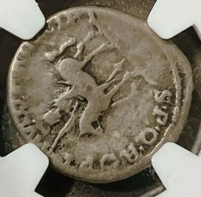 ローマ帝国 トラヤヌス帝 デナリウス銀貨【AD98-117｜NGC VG｜AR Denarius】