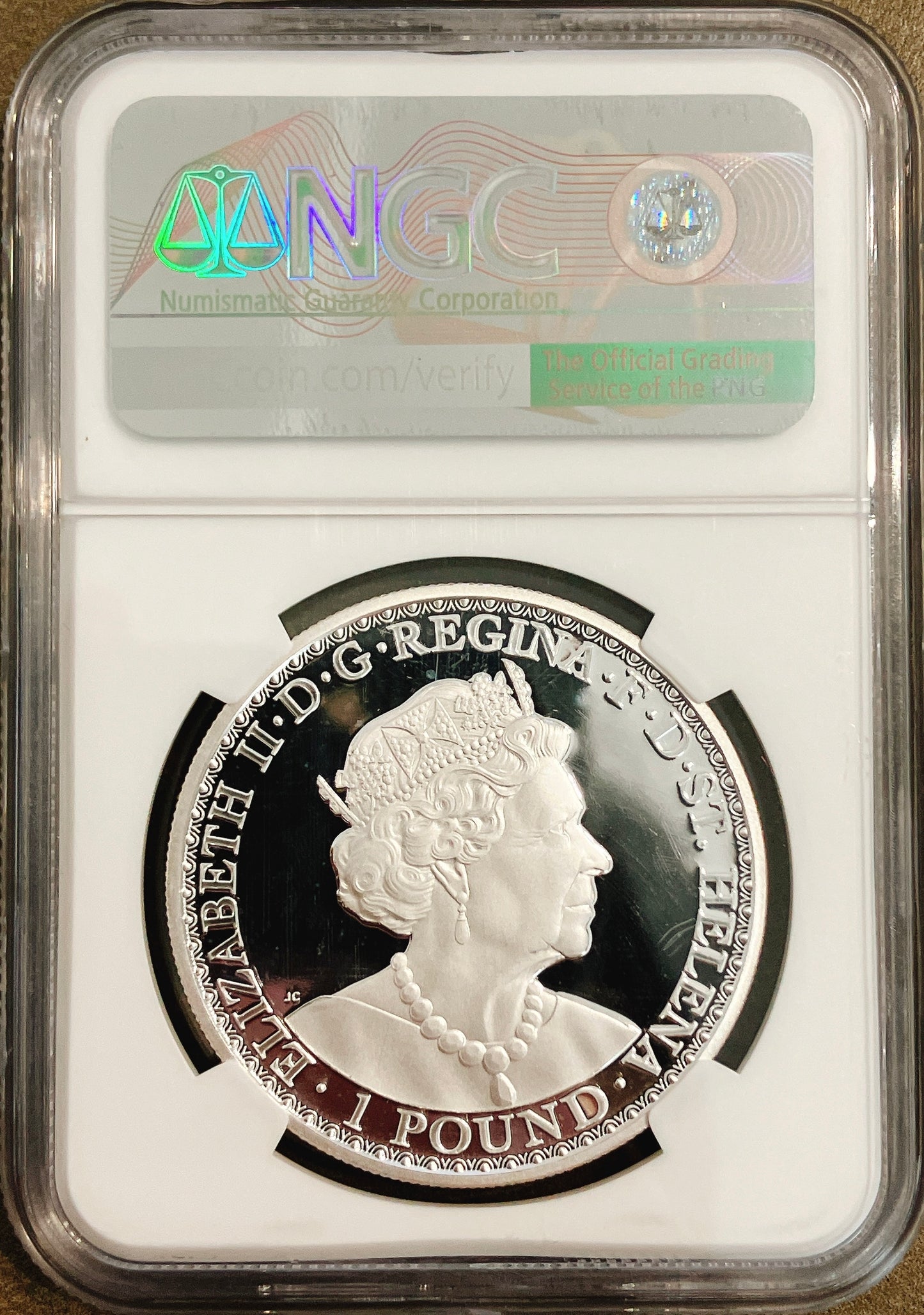 2021年 セントヘレナ「ウナとライオン」1ポンド銀貨【PF69UC｜NGC鑑定｜Wyon復刻】