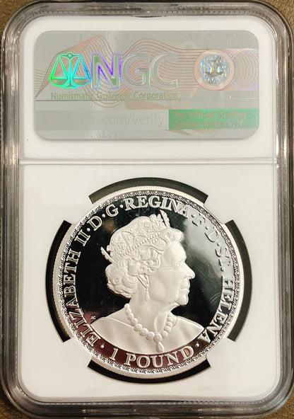 2021年 セントヘレナ「ウナとライオン」1ポンド銀貨【PF69UC｜NGC鑑定｜Wyon復刻】