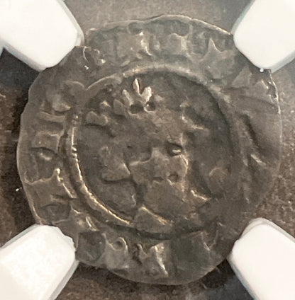 1279–1307年 イングランド エドワード1世 1/2ペニー銀貨【NGC F12｜中世イングランド貨幣】