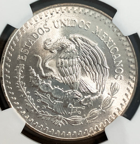 1985年 メキシコ 1オンス銀貨【リベルタッド｜NGC MS65｜自由と炎の女神像】